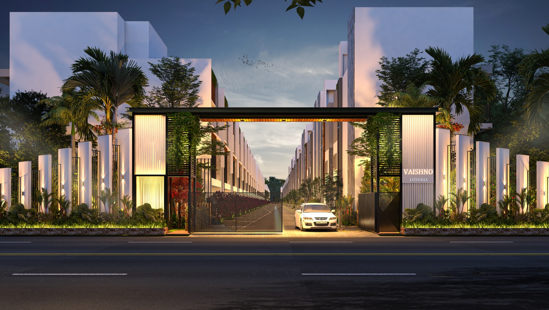 Entrance to Vaishno Luxuria residential community